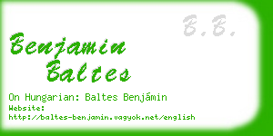 benjamin baltes business card